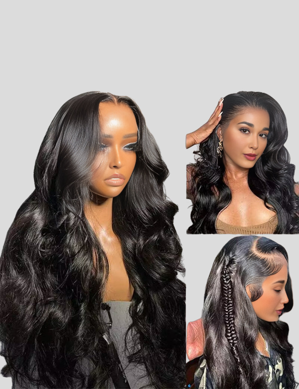 【HD Invisible Lace】Body Wave 13x6 HD Lace Frontal Hair Wigs Hair Invisible Thin Lace 100% Human Hair Wigs-3