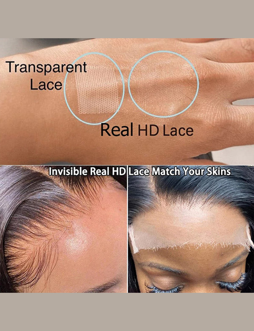 HD Lace Front Wigs Body Wave Human Hair Wigs Invisible Lace Wig with Baby Hair 32 Inch-3