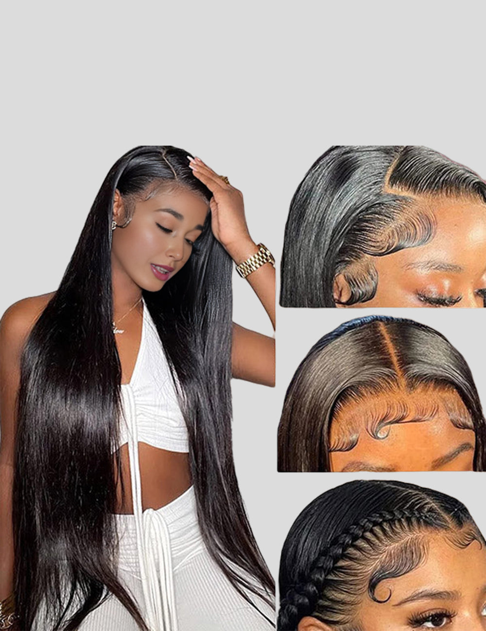 HD Lace Wigs Straight Human Hair Wigs 13x4 Lace Frontal Wigs HD Invisible Lace Wig-2