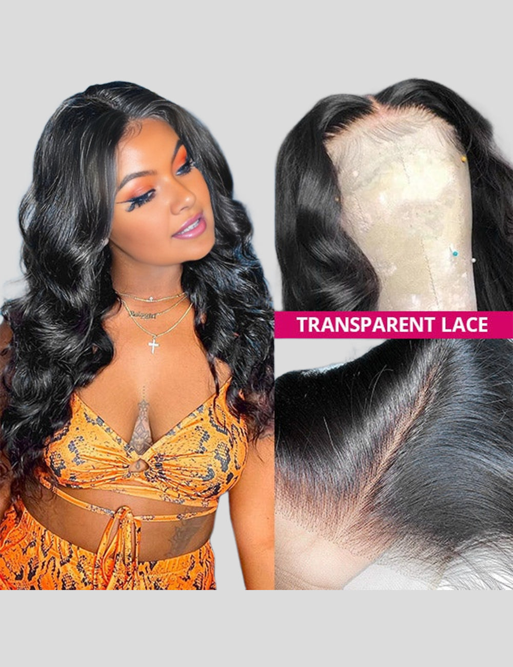 HD Transparent Lace Wig Loose Wave Glueless Lace Frontal Human Hair Wigs-1