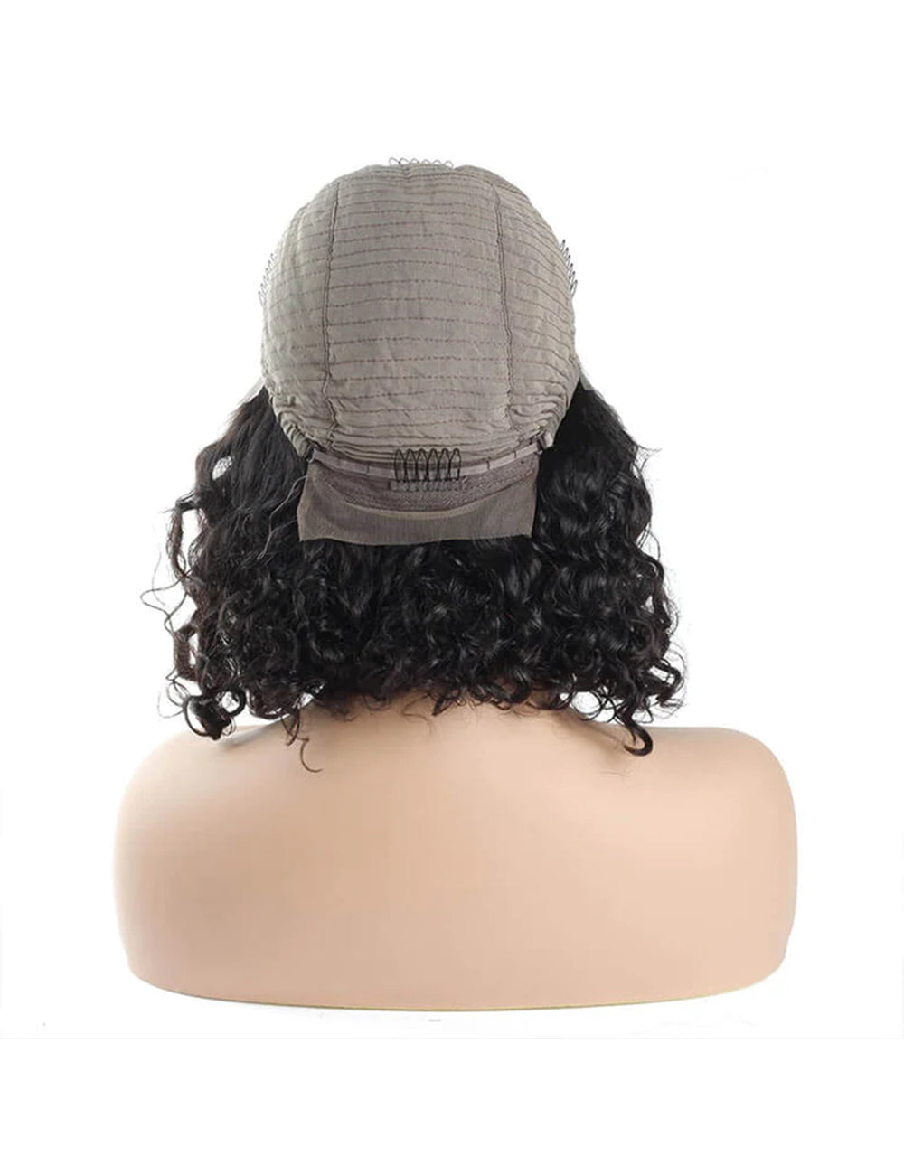 Hair Short Bob Wig Brazilian Curly Hair Wigs 180% Density Human Hair Lace Front Wigs-1