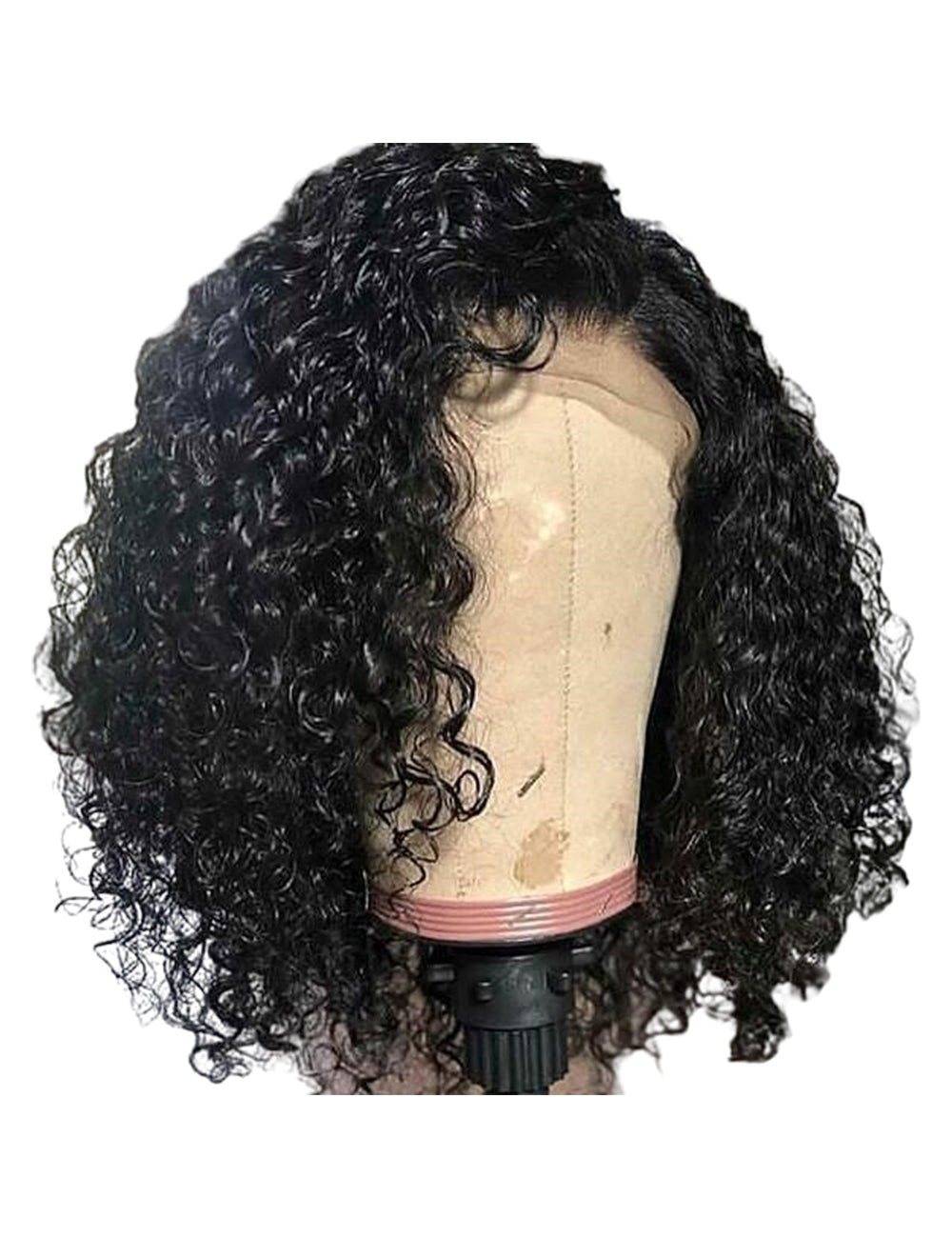 Hair Short Bob Wig Brazilian Curly Hair Wigs 180% Density Human Hair Lace Front Wigs-3