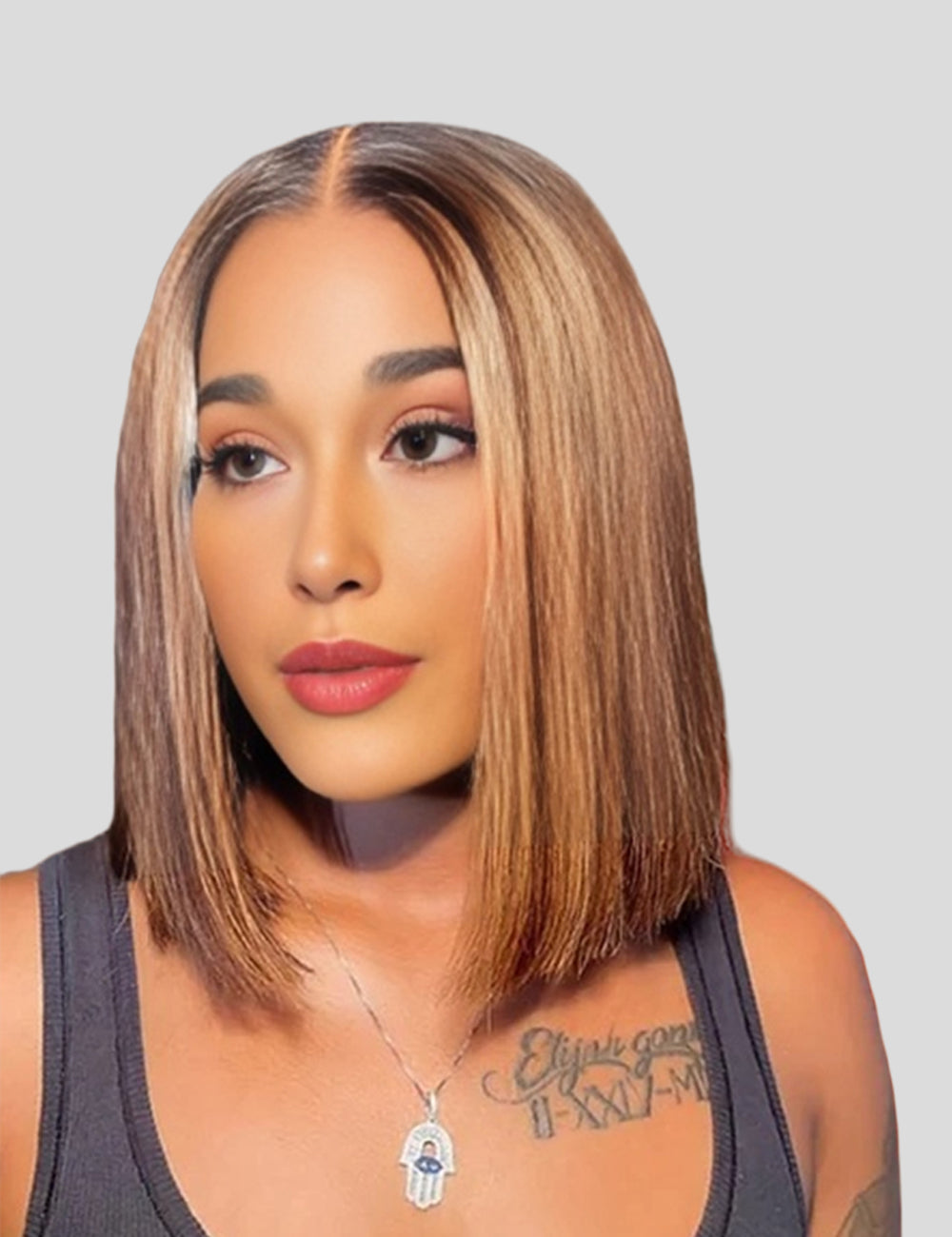 Highlight Bob Wigs Straight Frontal Wigs Bob Lace Wigs For Black Women Flash Sale-1