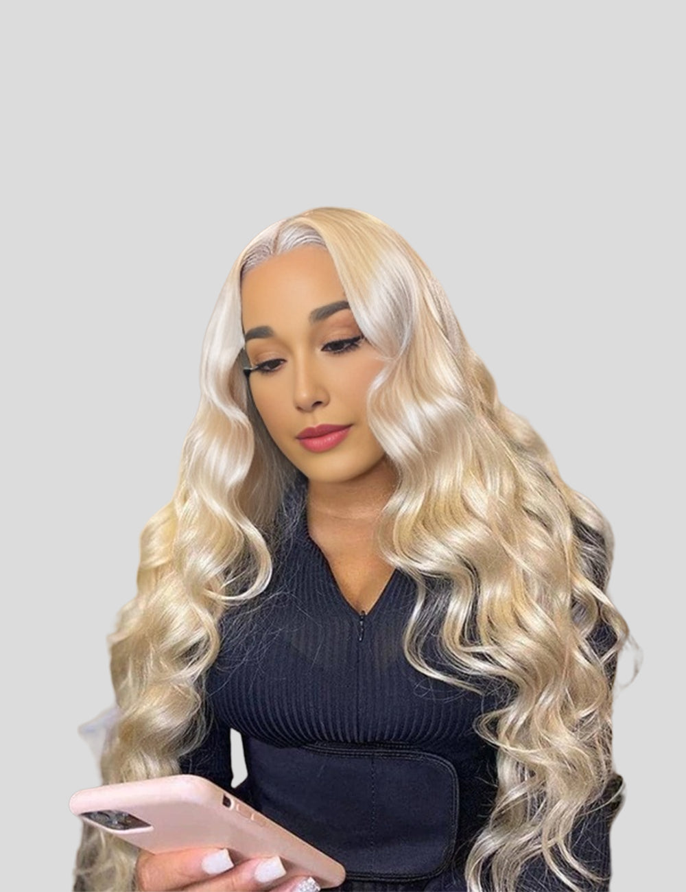 Invisible Knots 613 Honey Blonde Color Body Wave Glueless Wear And Go Wigs Pre Cut Lace