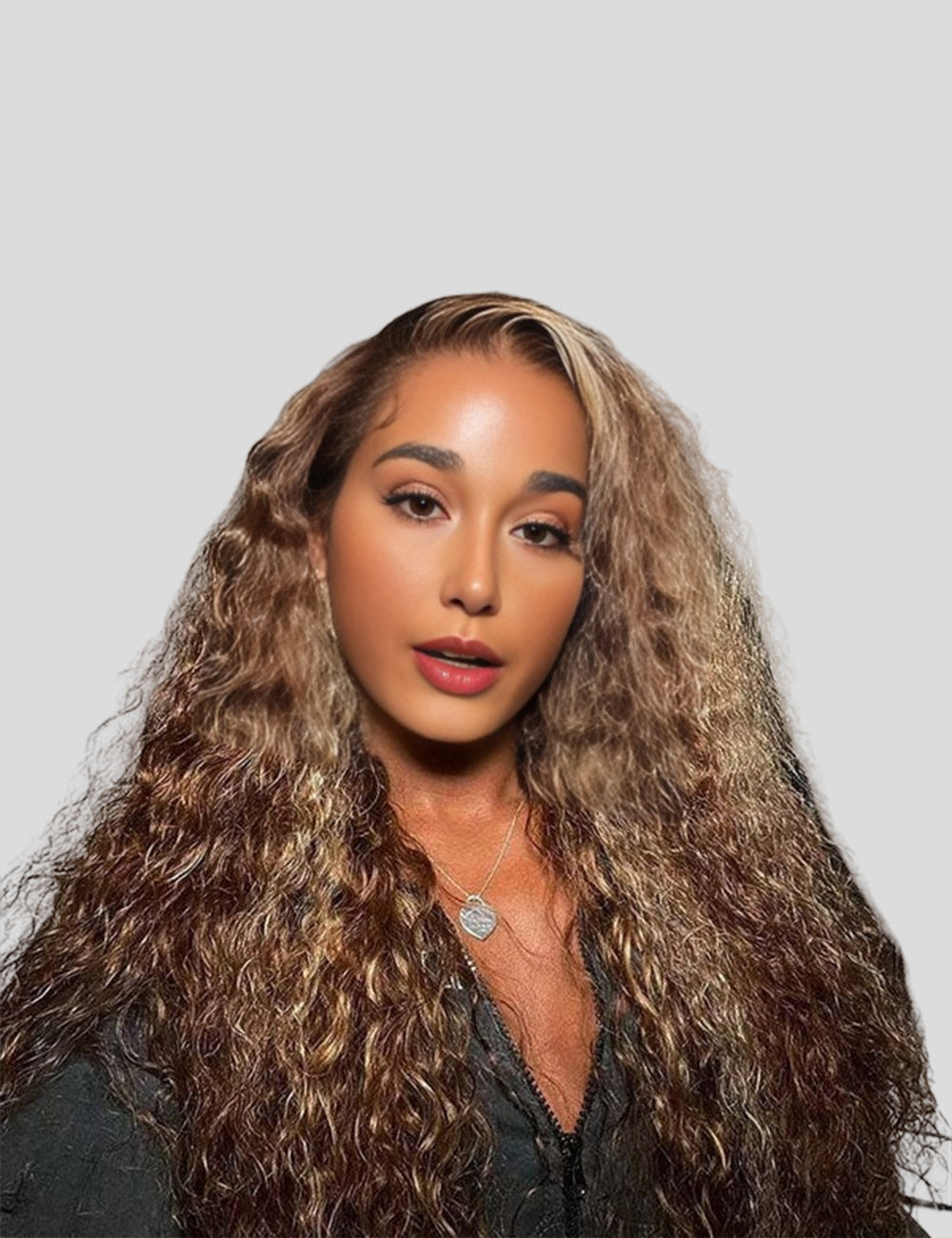 Invisible Knots Deep Wave Wig P4/27 Highlights Wigs Lace Closure Wigs Human Hair Pre Cut Wigs