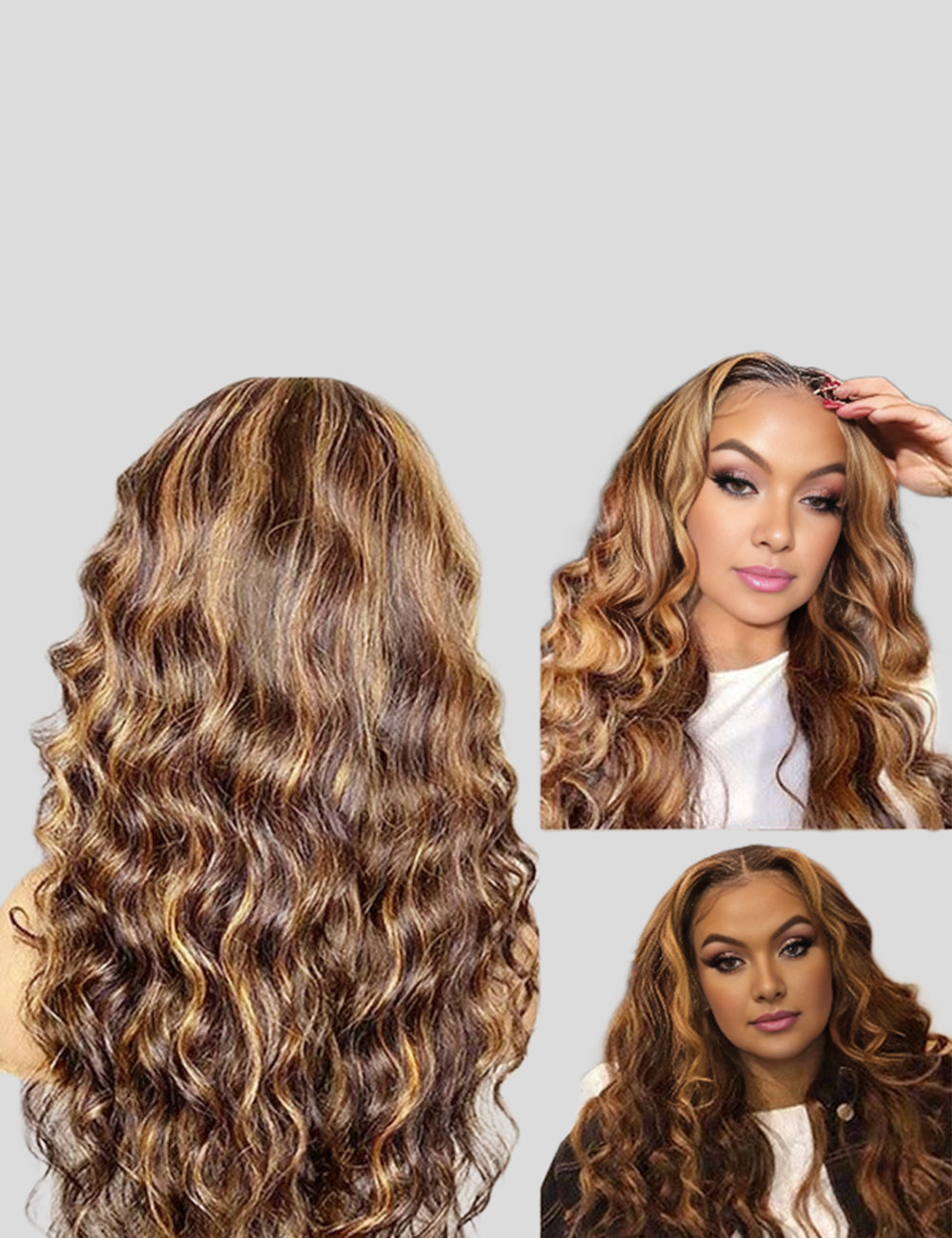 Invisible Knots HD Lace Highlighted P4/27 Wear Go Wigs Loose Deep Wave Glueless Human Hair Wigs Pre Plucked-2