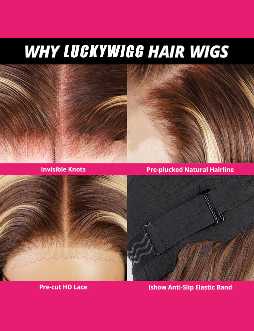 Invisible Knots HD Lace Highlighted P4/27 Wear Go Wigs Loose Deep Wave Glueless Human Hair Wigs Pre Plucked-8