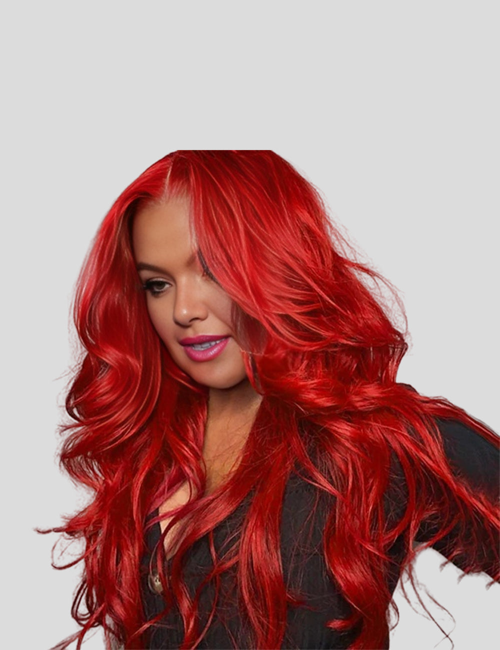 Invisible Knots Red Color Glueless Wigs Body Wave Wear Go Lace Frontal Wigs Pre Cut Lace-2