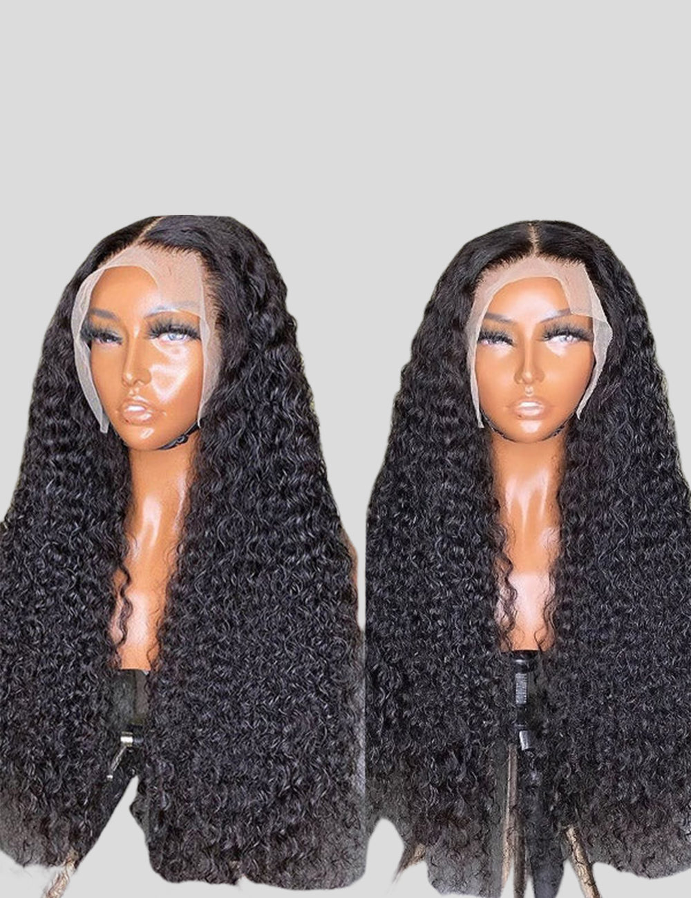 Kinky Curly Lace Front Wigs 13x4 Lace Frontal Wig Curly Hair HD Transparent Human Hair Wigs-1