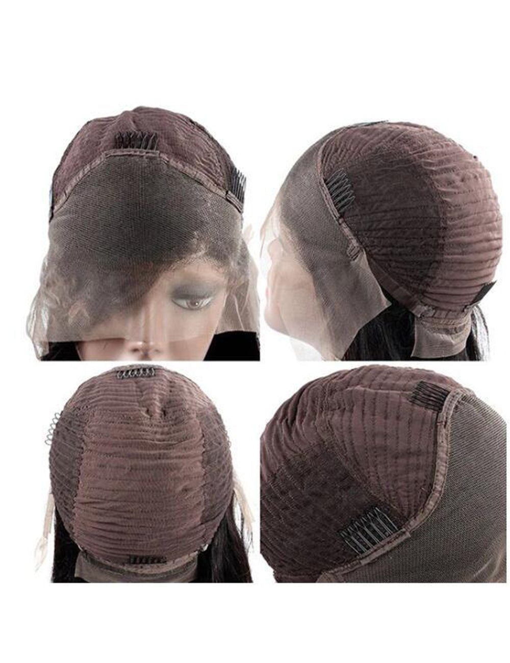 Kinky Straight Hair Wig Brazilian Yaki Human Hair Wigs 13x4 Lace Front Wig-6