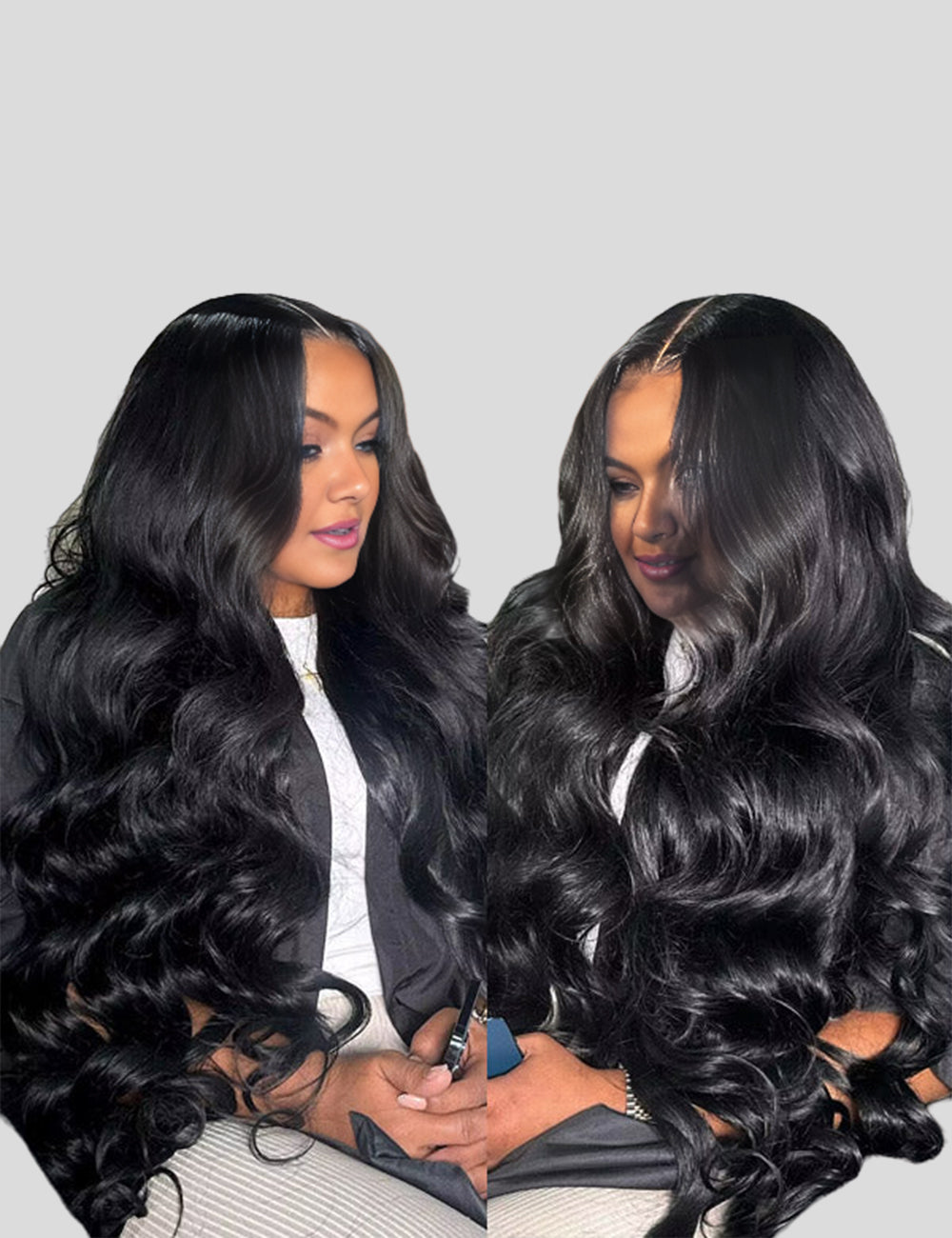 Long HD Undetectable 32" 34" 36" 38" 40" Glueless Human Hair Wigs, 180% Density 13x4 Straight Body Wave Loose Deep Wave Curly Lace Front Wig-11