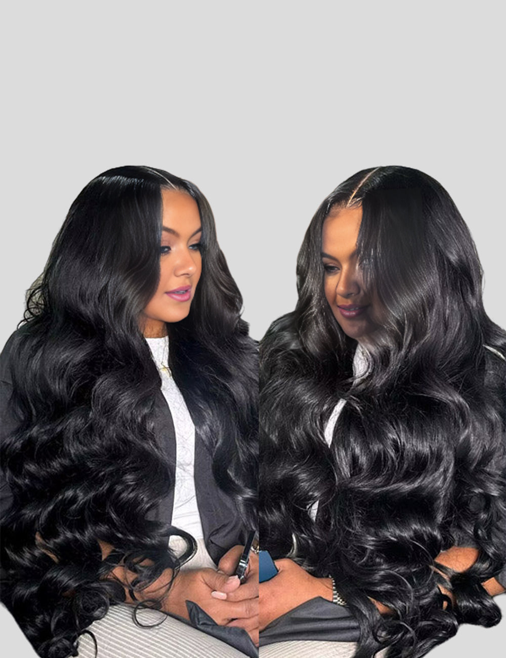 Long HD Undetectable 32" 34" 36" 38" 40" Glueless Human Hair Wigs, 180% Density 13x4 Straight Body Wave Loose Deep Wave Curly Lace Front Wig-4