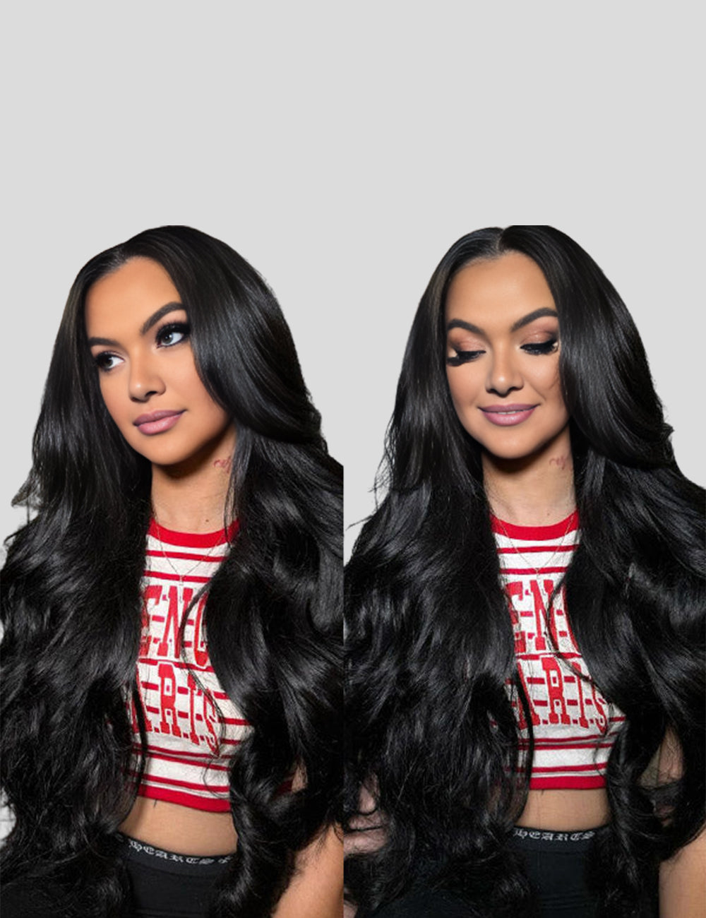 Long HD Undetectable 32" 34" 36" 38" 40" Glueless Human Hair Wigs, 180% Density 13x4 Straight Body Wave Loose Deep Wave Curly Lace Front Wig