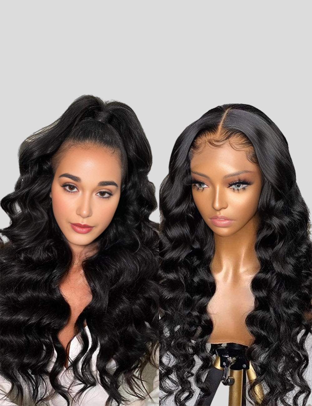Loose Deep Wave Lace Front Wig 13x4 Lace Frontal Wig 200% Density HD Transparent Lace Wig Malaysian Remy Human Hair Wigs
