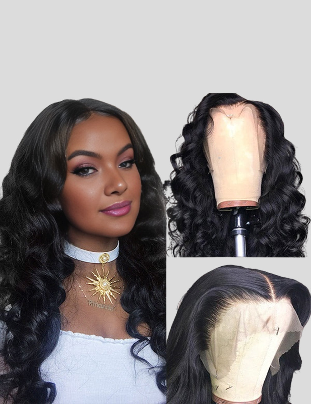 Loose Wave Lace Front Pre Bleached Wig 13x4 HD Transparent Lace Wig Brazilian Human Hair Wig