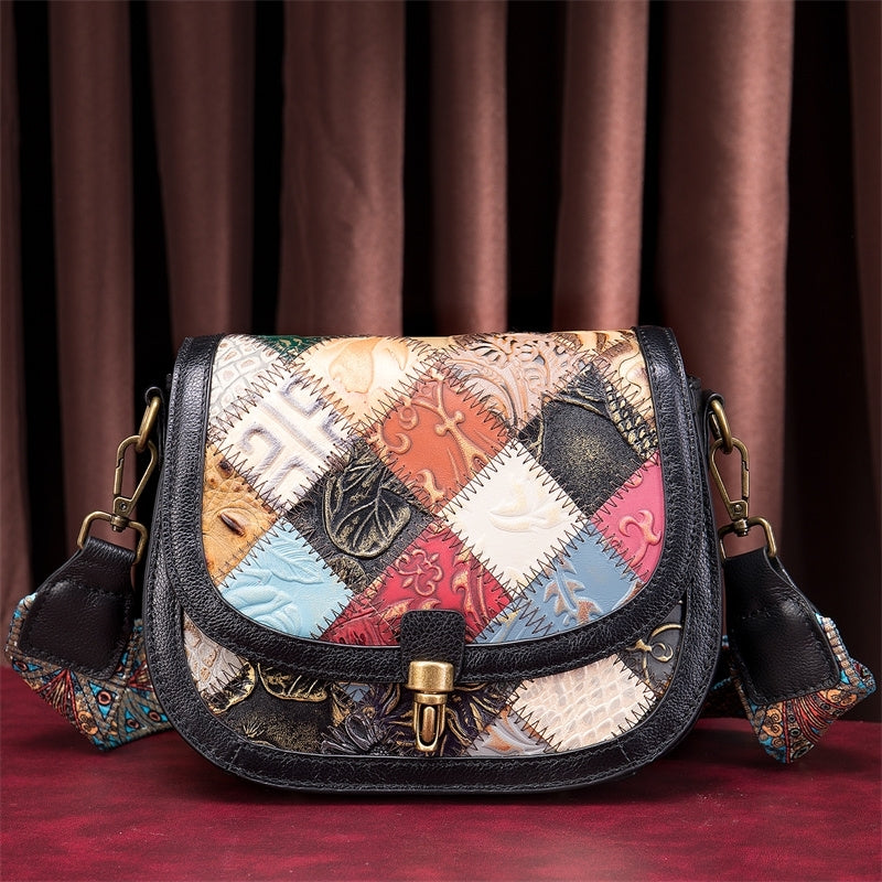 Multicolor_Embossing_Leather_Flap_Shoulder_Wide_Strap_Saddle_Bags_PRUSES-5