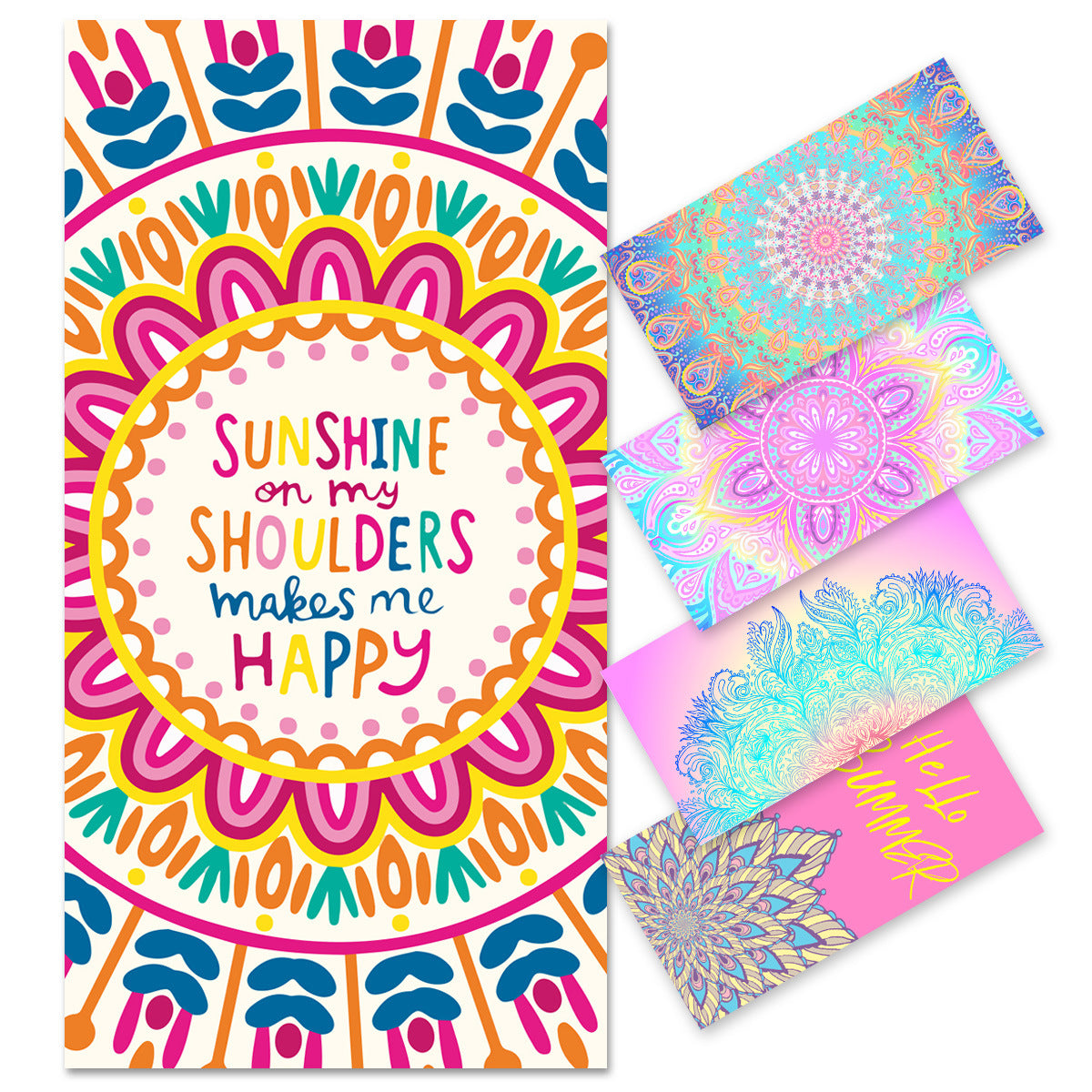 Printed Beach Towel Double-Faced Fleece Quick-Drying Beach Towel | Pruses-2