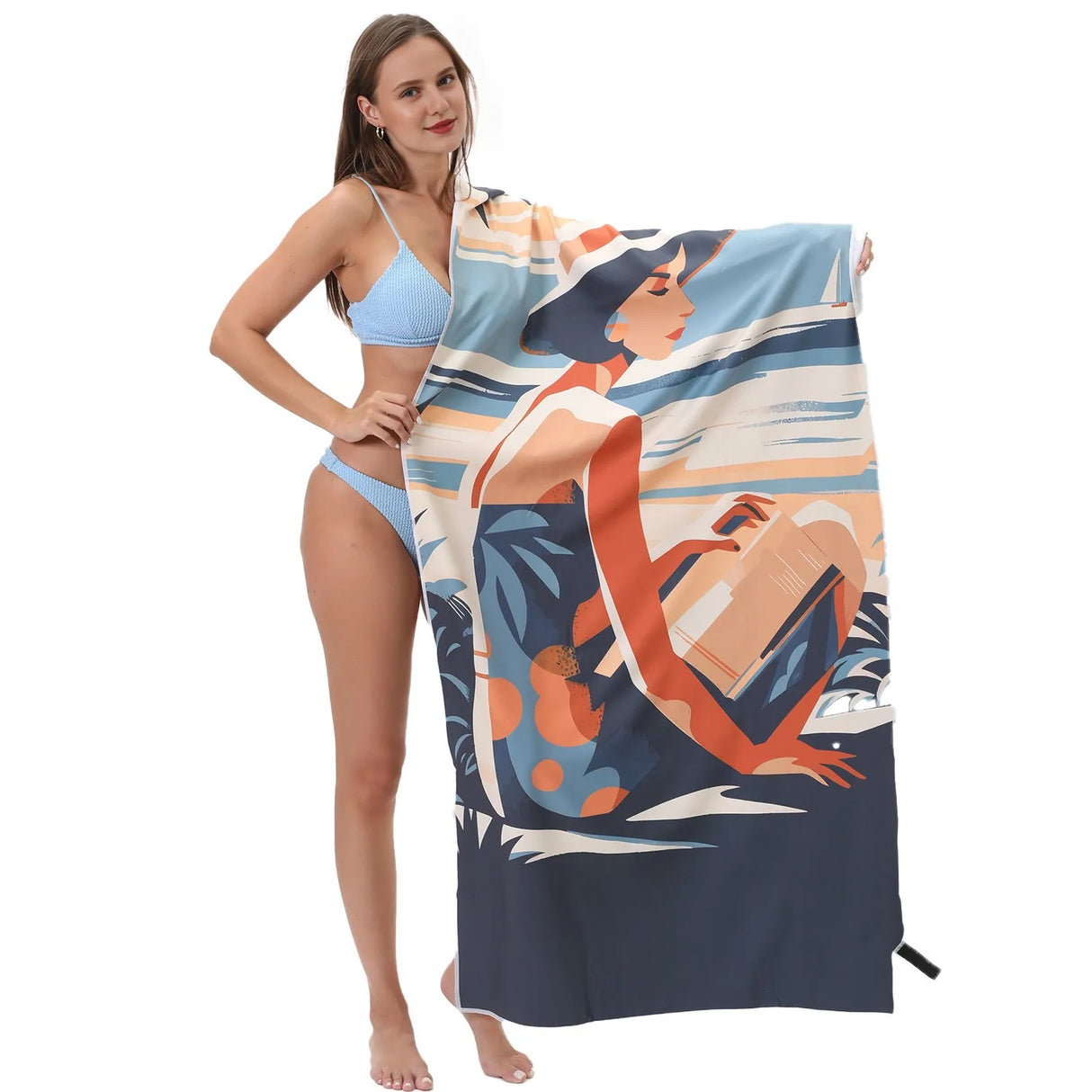 Retro_Beach_Lady_Pattern_Beach_Towel_PRUSES_1