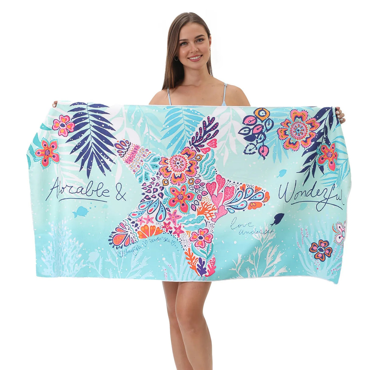 Starfish Quick-dry Bath Towel Printed Beach Towel | PRUSES-1