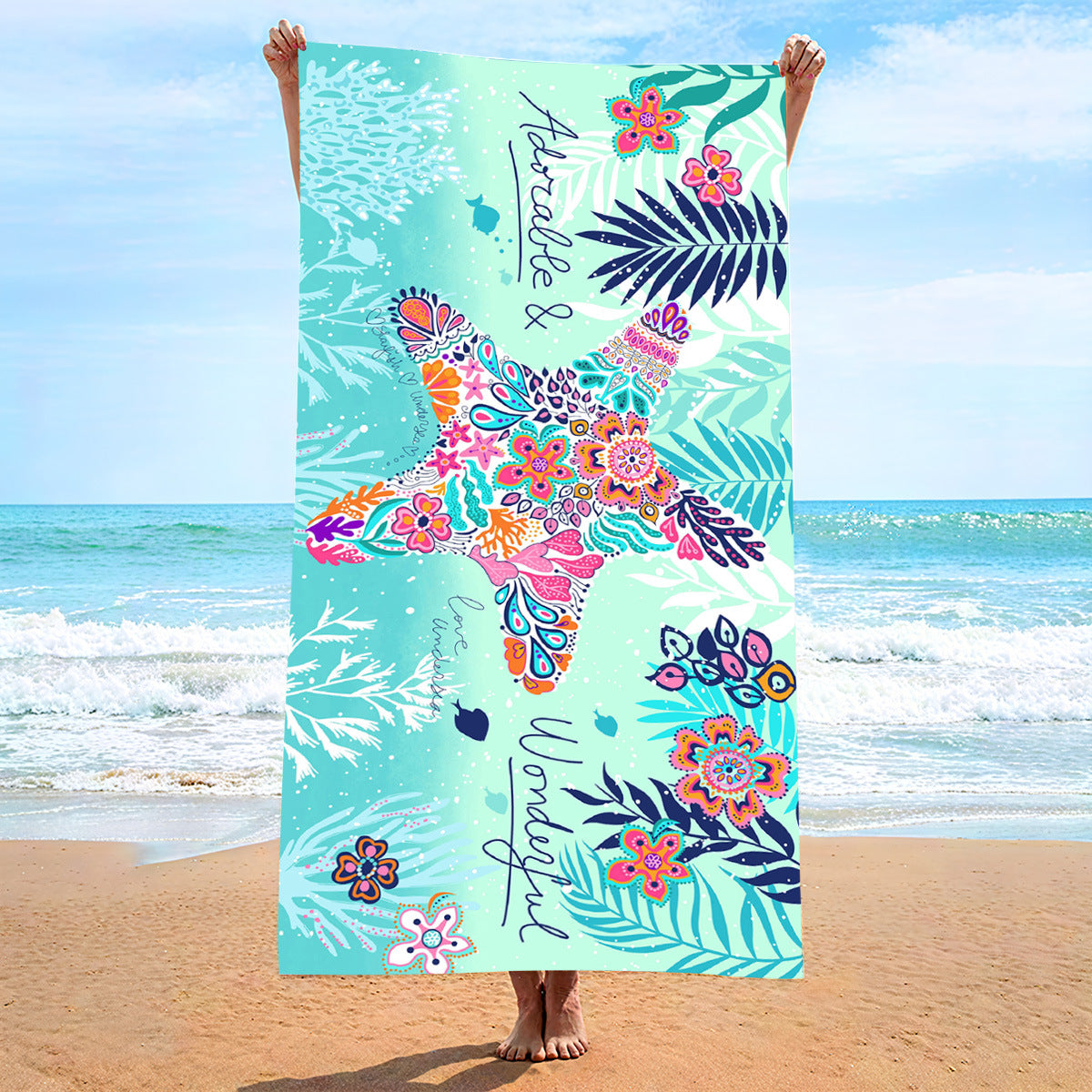Starfish Quick-dry Bath Towel Printed Beach Towel | PRUSES