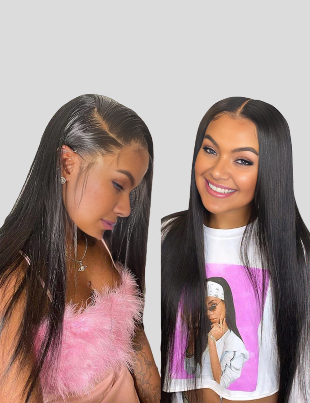 Straight Lace Front Wig 13x4 Frontal Wigs With Baby Hair 250% Density Human Hair Wigs-2