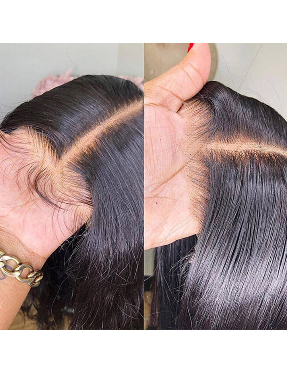 Straight Lace Front Wig 13x4 Frontal Wigs With Baby Hair 250% Density Human Hair Wigs-3