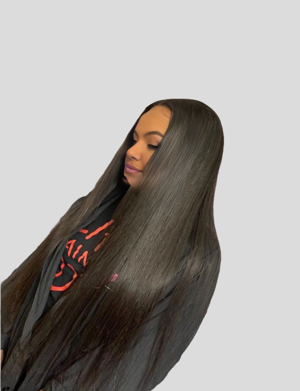 Straight Lace Wig Glueless Human Hair Wig 30 Inch Long Lace Front Wig 13x4 HD Lace Frontal Wig-1