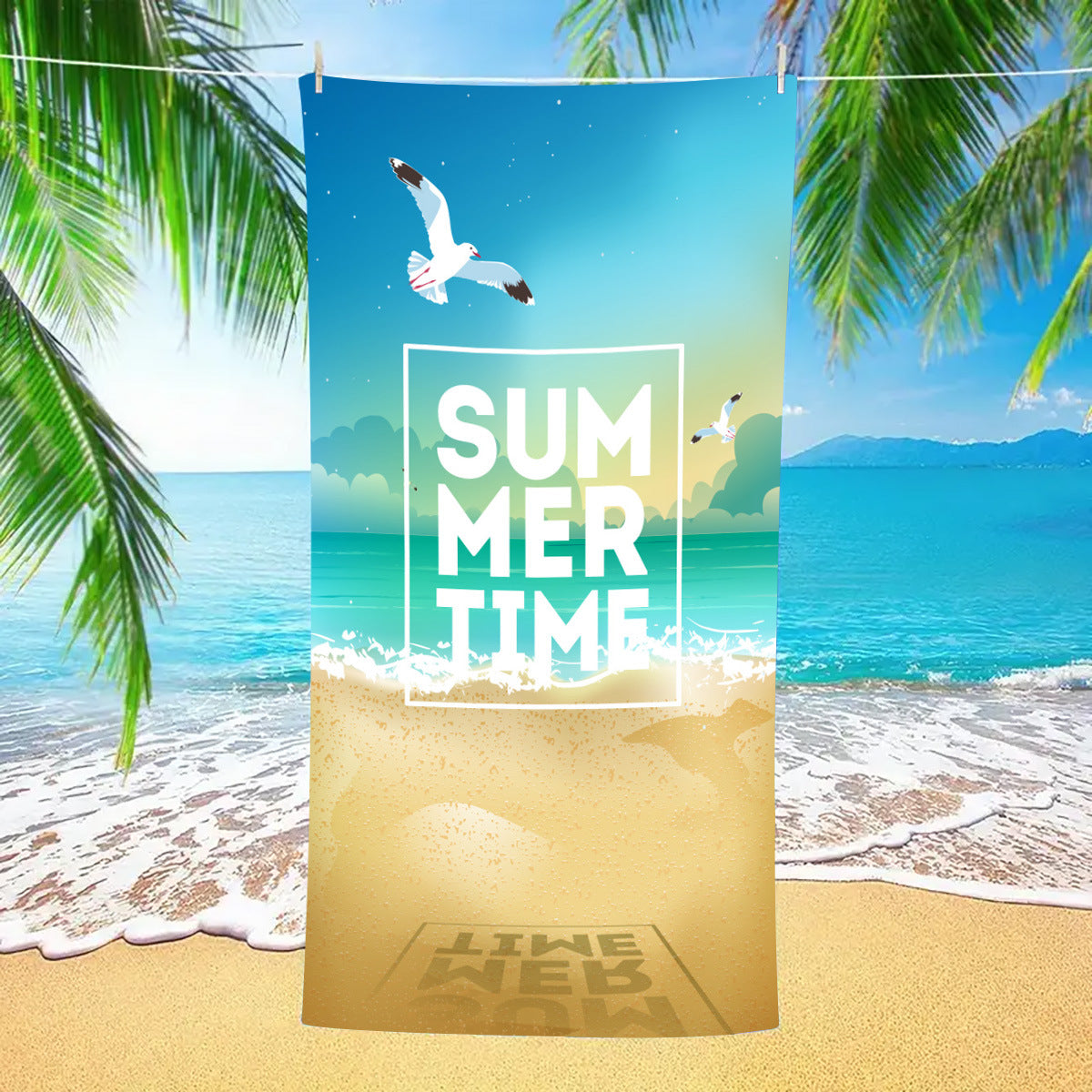 Summer Time Seagull Beach Towel | PRUSES