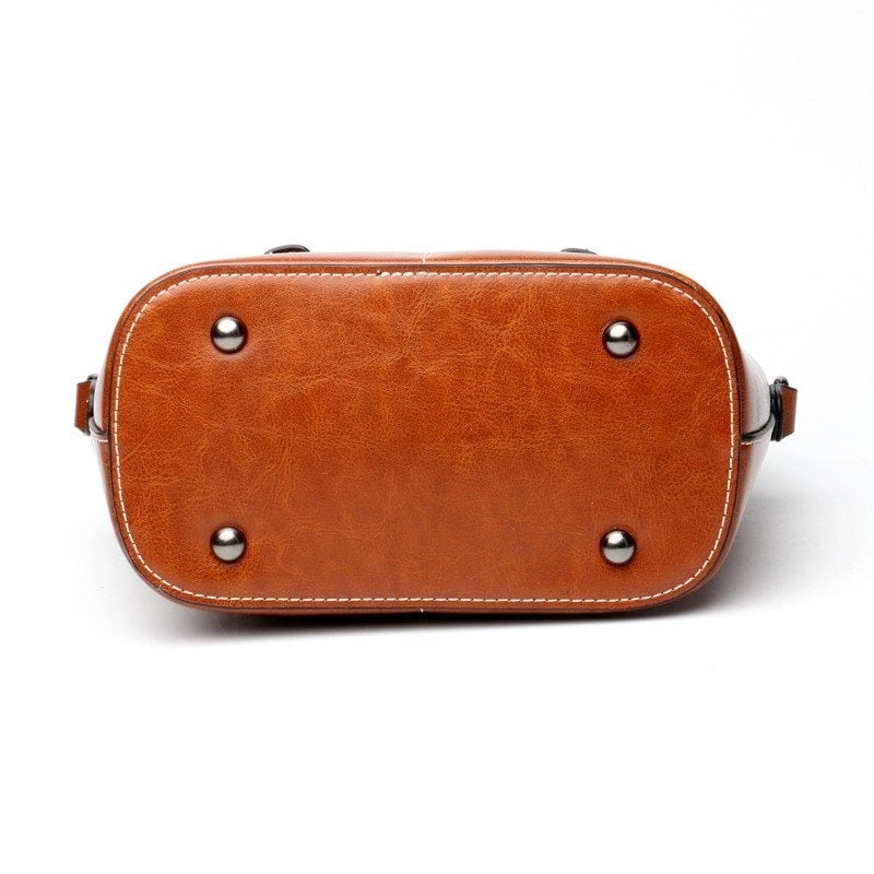 Tan Vintage Fashion Leather Handbag | PRUSES-2