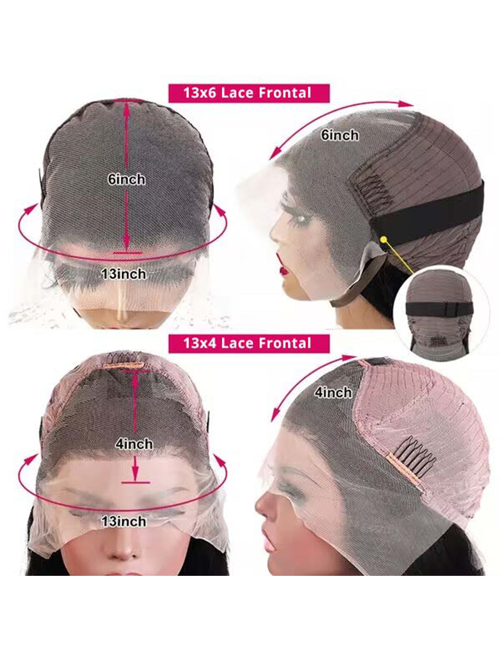 Water Wave Lace Front Wig 13x6 HD Lace Frontl Wig 40 Inch Glueless Human Hair Wigs-15