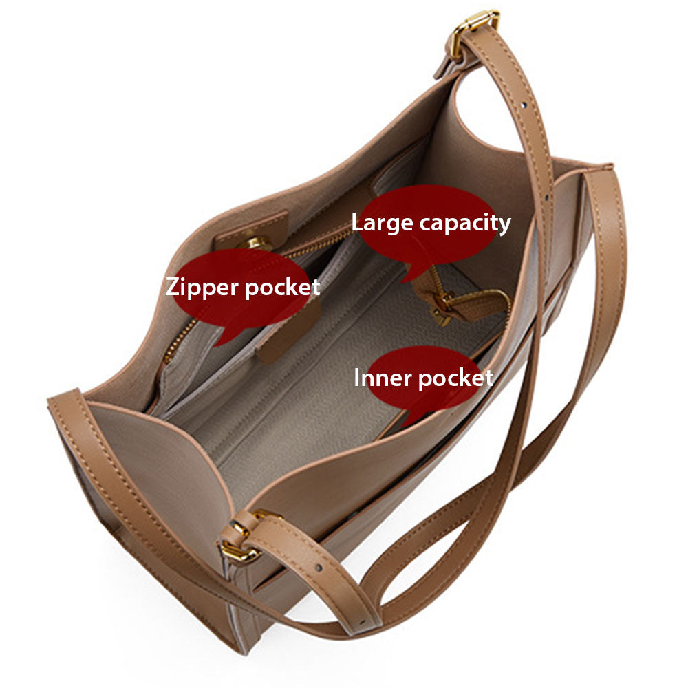 Women Elegant Genuine Leather Tote Bag With Rabbit Pendant | PRUSES-1