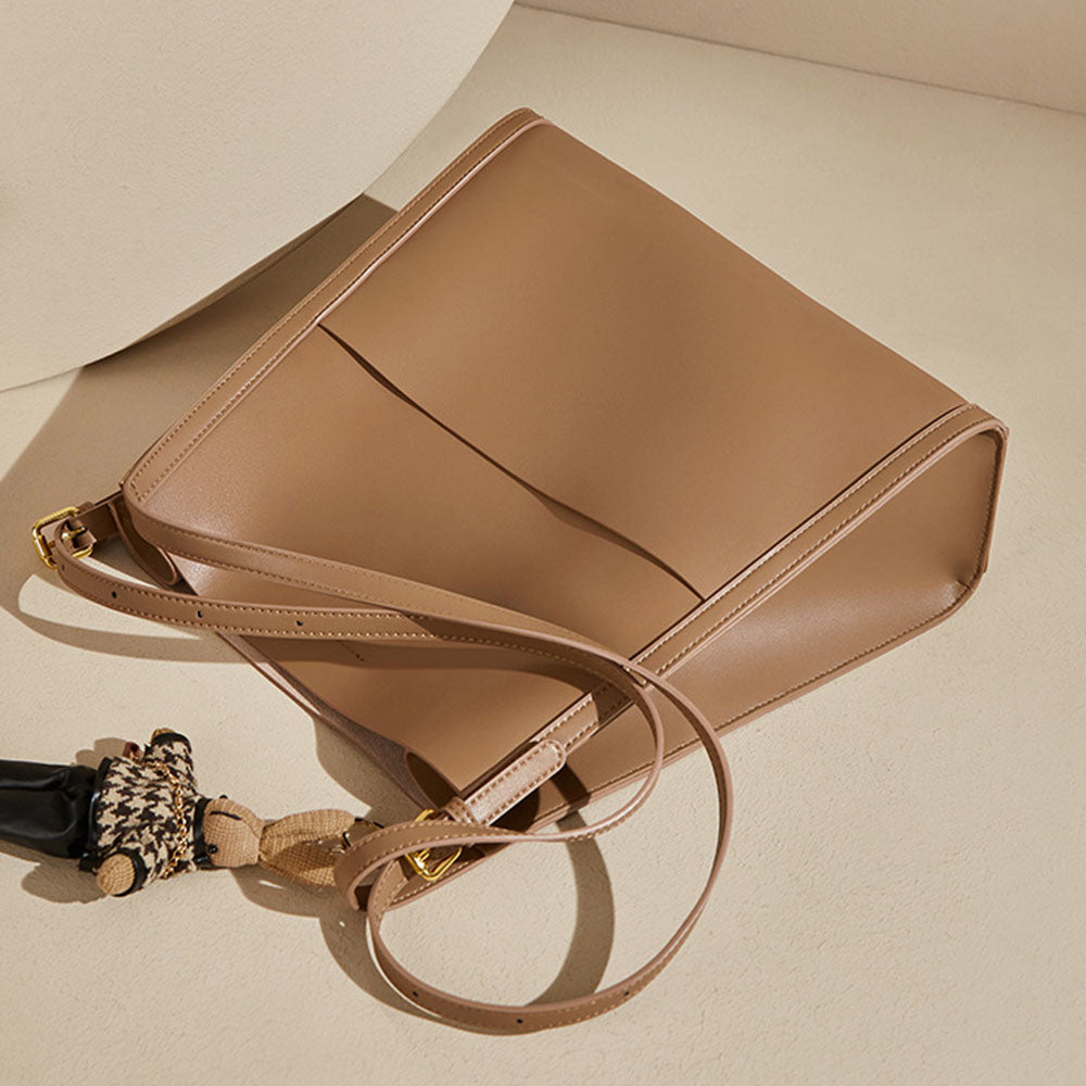 Women Elegant Genuine Leather Tote Bag With Rabbit Pendant | PRUSES-3