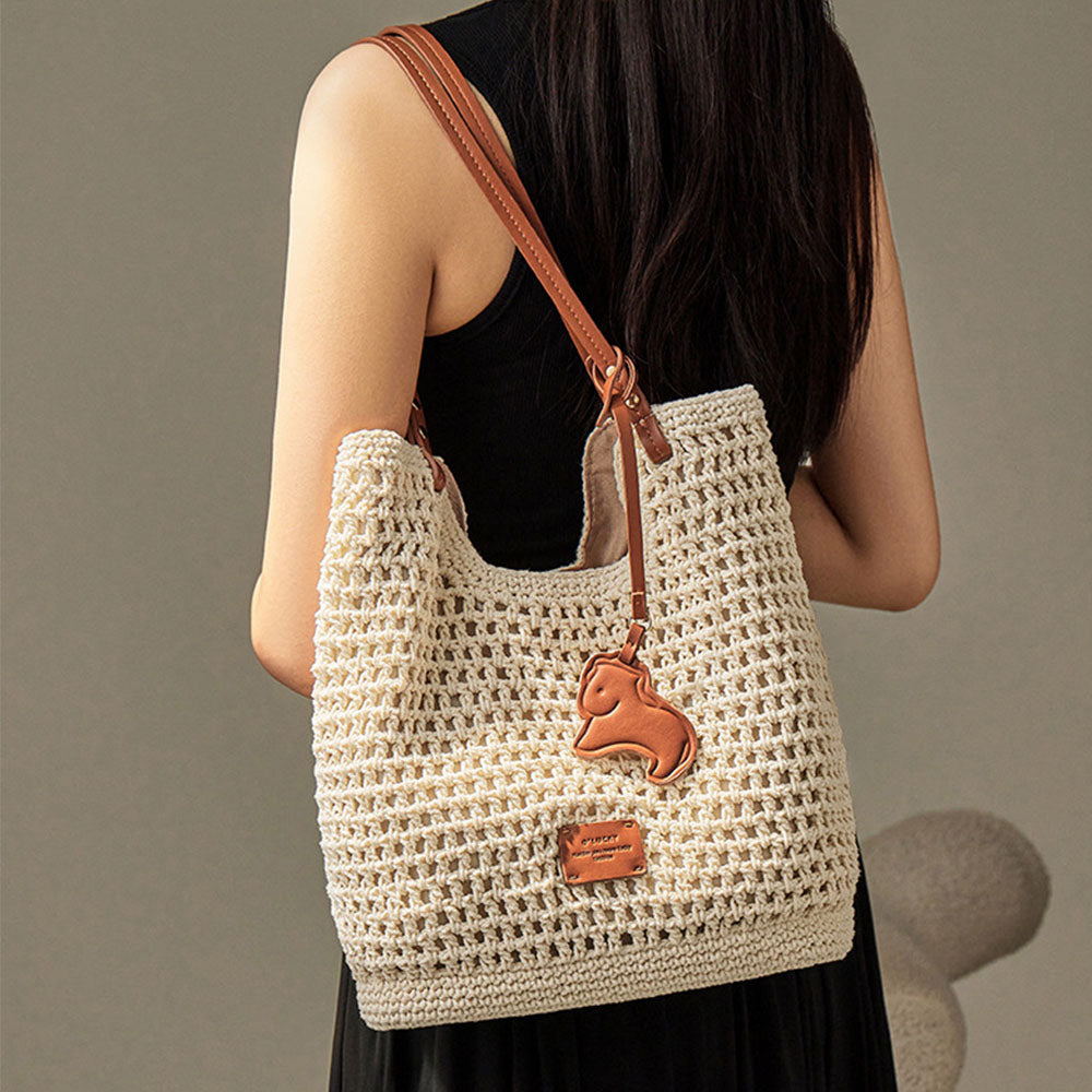 Women Hand-Woven Beach Tote Bag | PRUSES-3