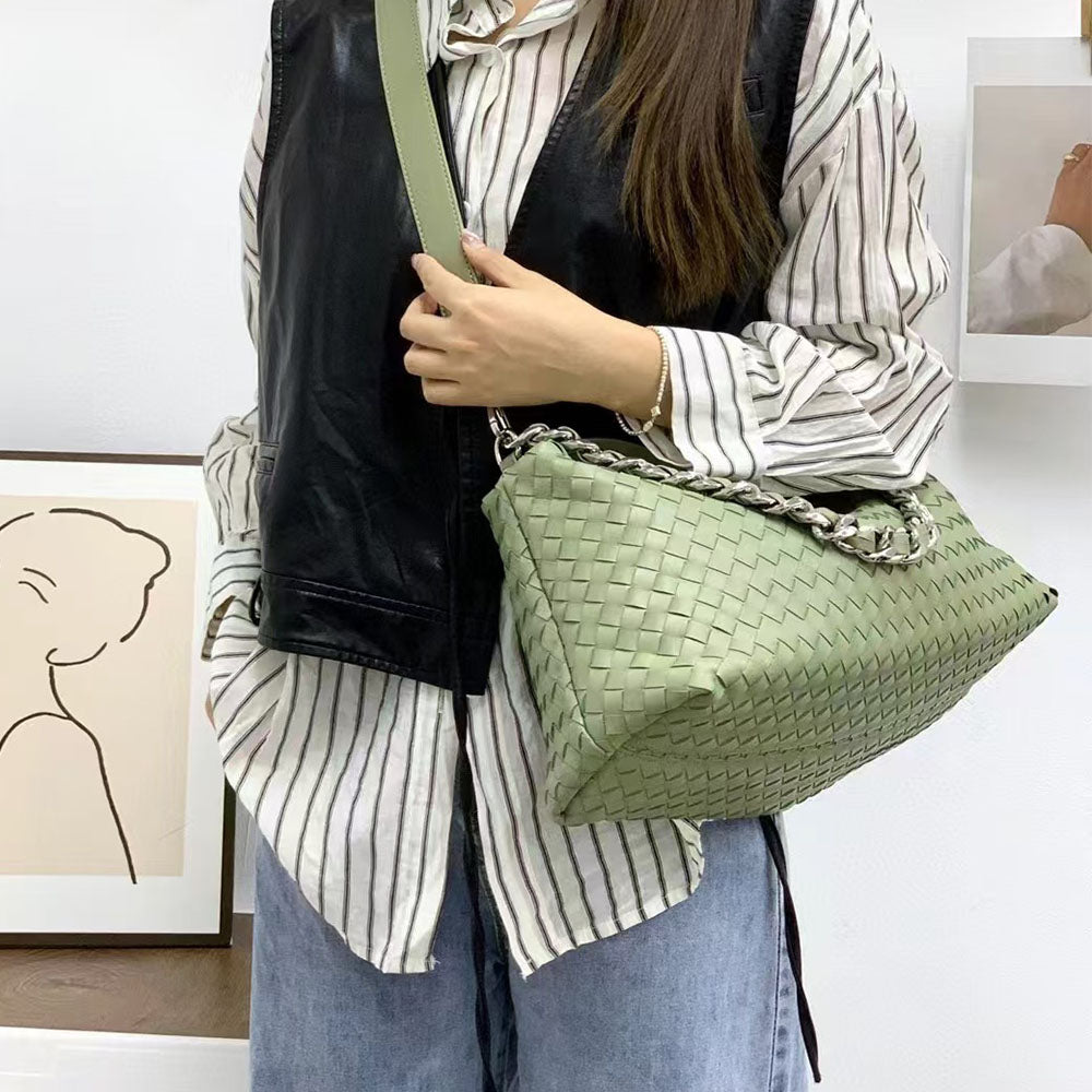 Women_Leather_Woven_Large_Tote_Bags_Zipper_Chain_Bags_PRUSES_11