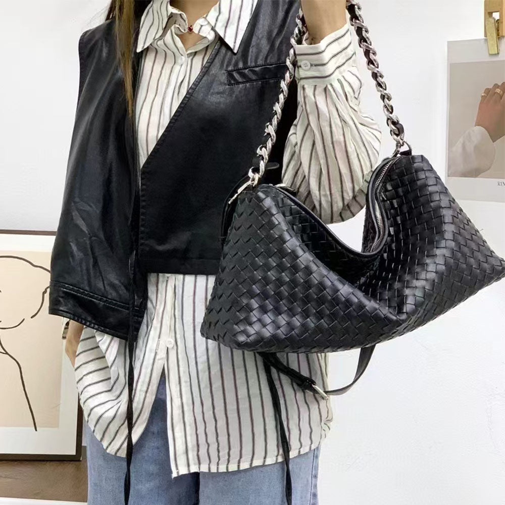 Women_Leather_Woven_Large_Tote_Bags_Zipper_Chain_Bags_PRUSES_16