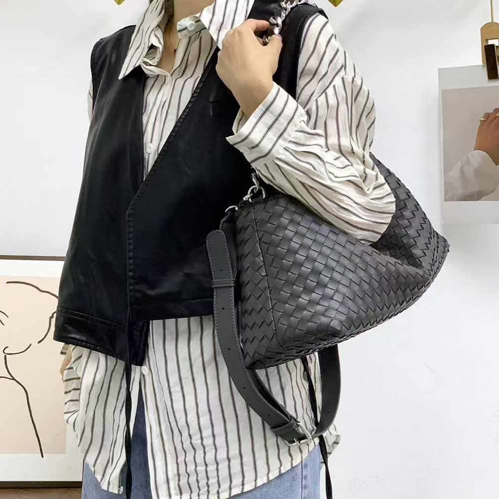 Women_Leather_Woven_Large_Tote_Bags_Zipper_Chain_Bags_PRUSES_9