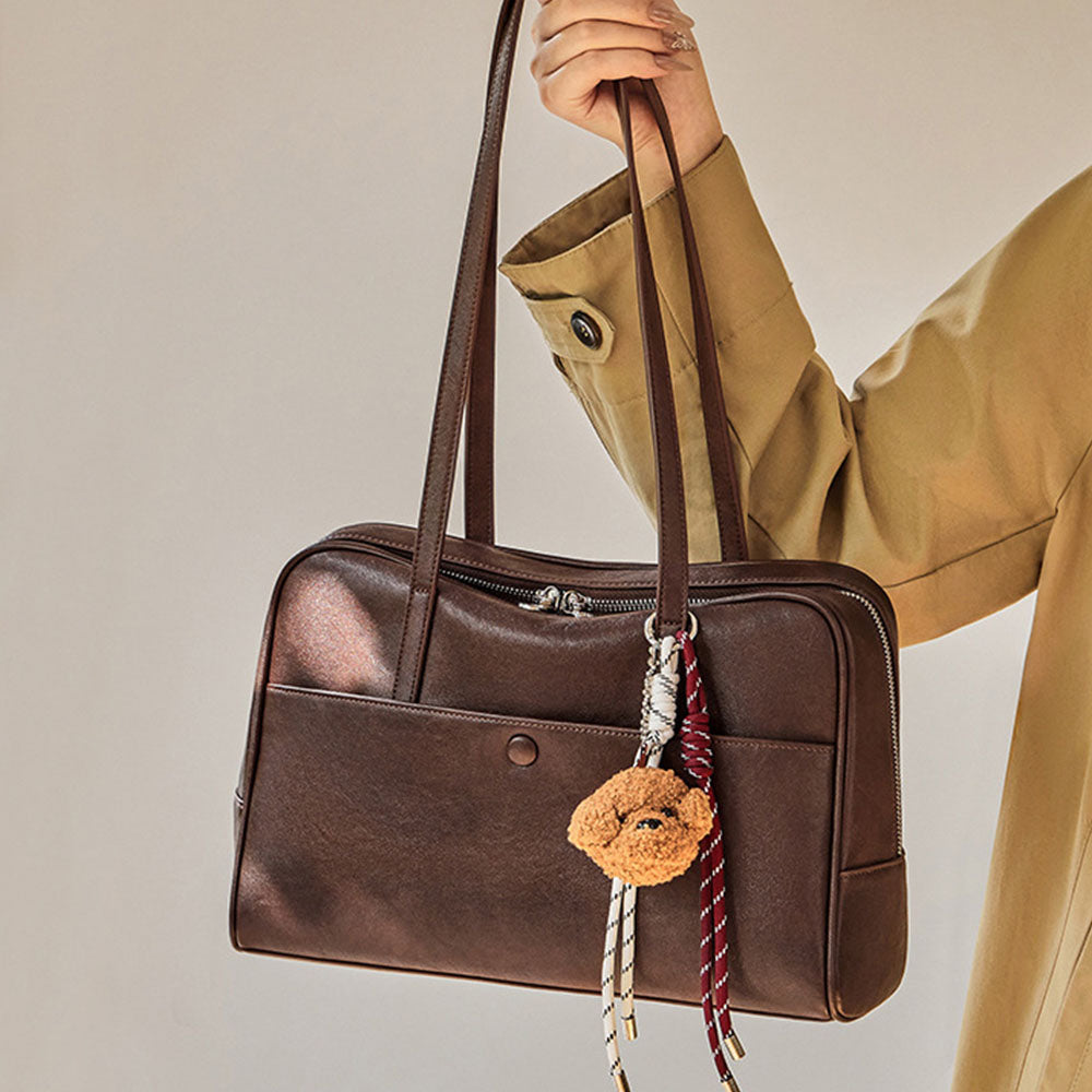 Women Maillard Retro Casual Shoulder Bag | PRUSES-2