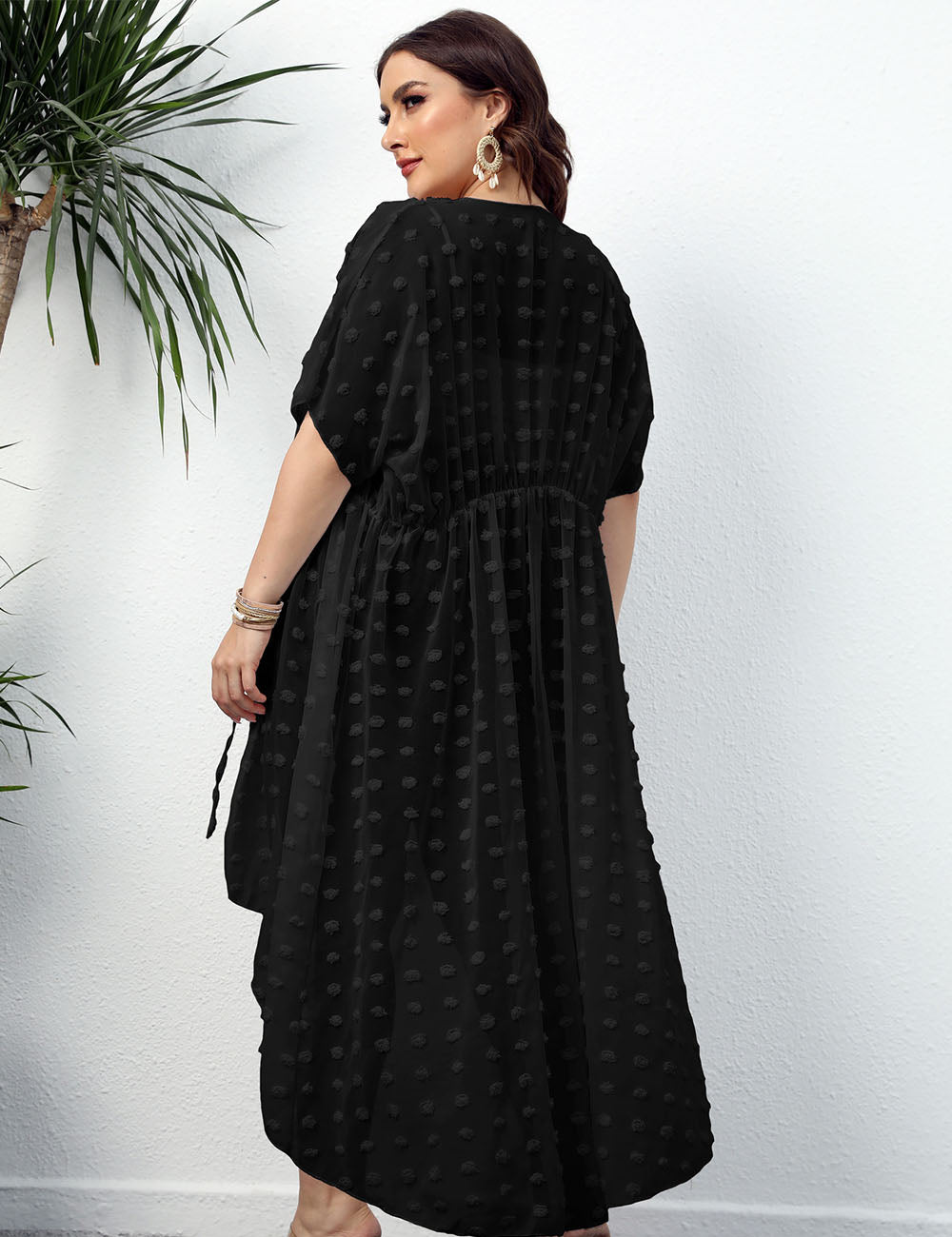 Women_Plus_Size_3D_Polka_Dot_Chiffon_Cover_Up_8