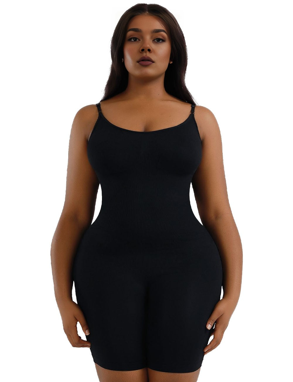 Women_Plus_Size_Bodysuit_Shorts_Sculpting_Seamless_Shapewear_PRUSES_2