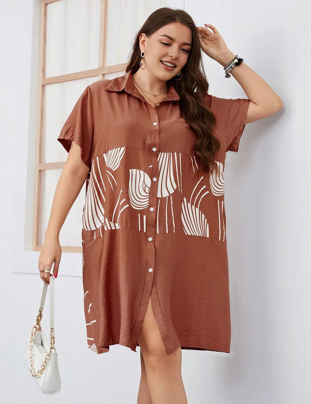 Women_Plus_Size_Button-Down_Loose-Fitting_Long_Shirt_PRUSES_1
