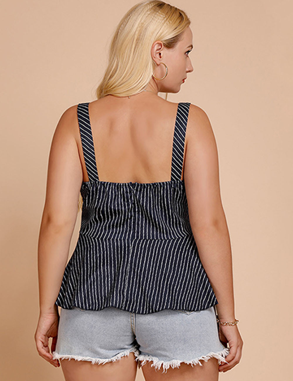 Women_Plus_Size_Clothing_Ruffled_Striped_Wrapped_Chest_Camisole_PRUSES_4