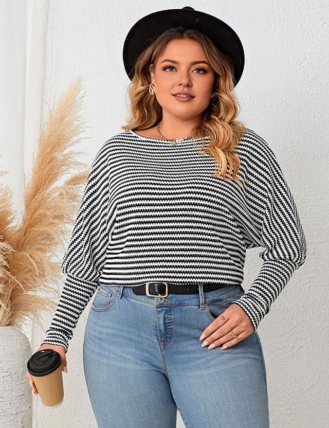 Women_Plus_Size_Crew_Neck_Striped_Long_Sleeves_PRUSES_7