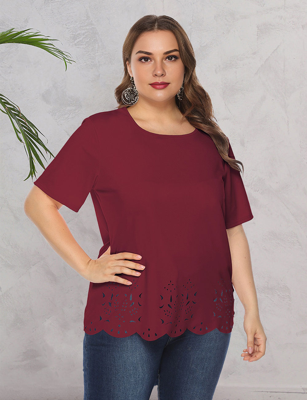 Women_Plus_Size_Elegant_Flower_Scalloped_T-Shirt_PRUSES_6
