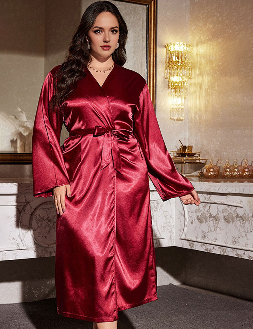 Women_Plus_Size_Elegant_Solid_Color_Satin_Sleepwear_PRUSES_2