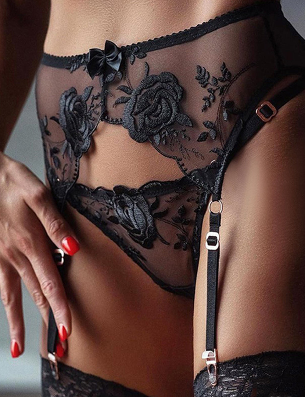 Women Plus Size Extreme Sexy Lace Garter Belts