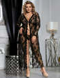 Women Plus Size Floral Lace Gown Sexy Lingerie