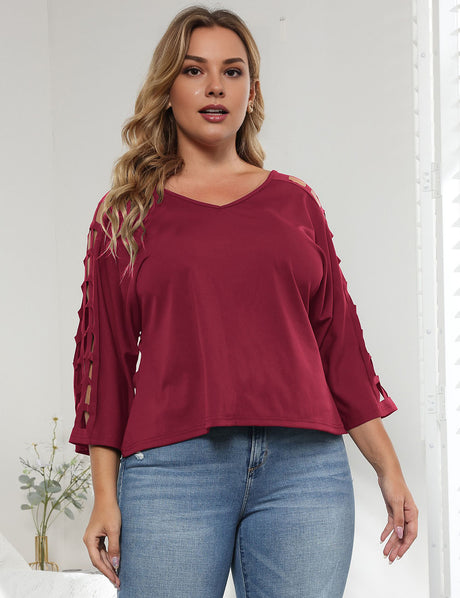 Women_Plus_Size_Hollow_Out_Mesh_Tops_Loose_PRUSES_4