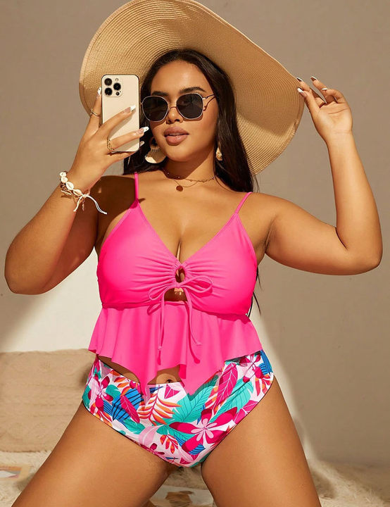 Women_Plus_Size_Hollow_Ruffled_Tankini_2