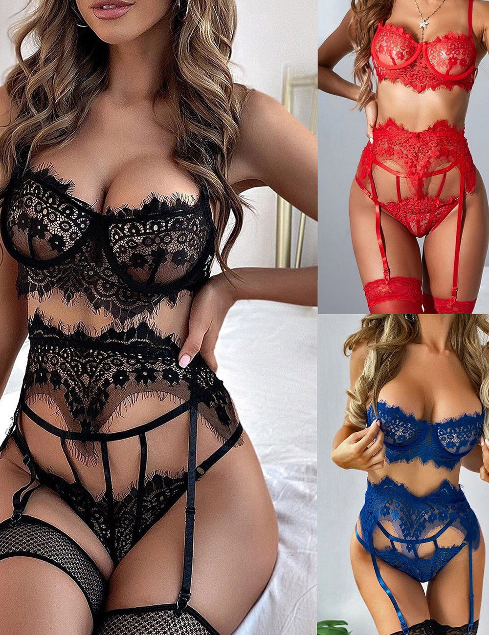 Women Plus Size Lace Garter Belts-3