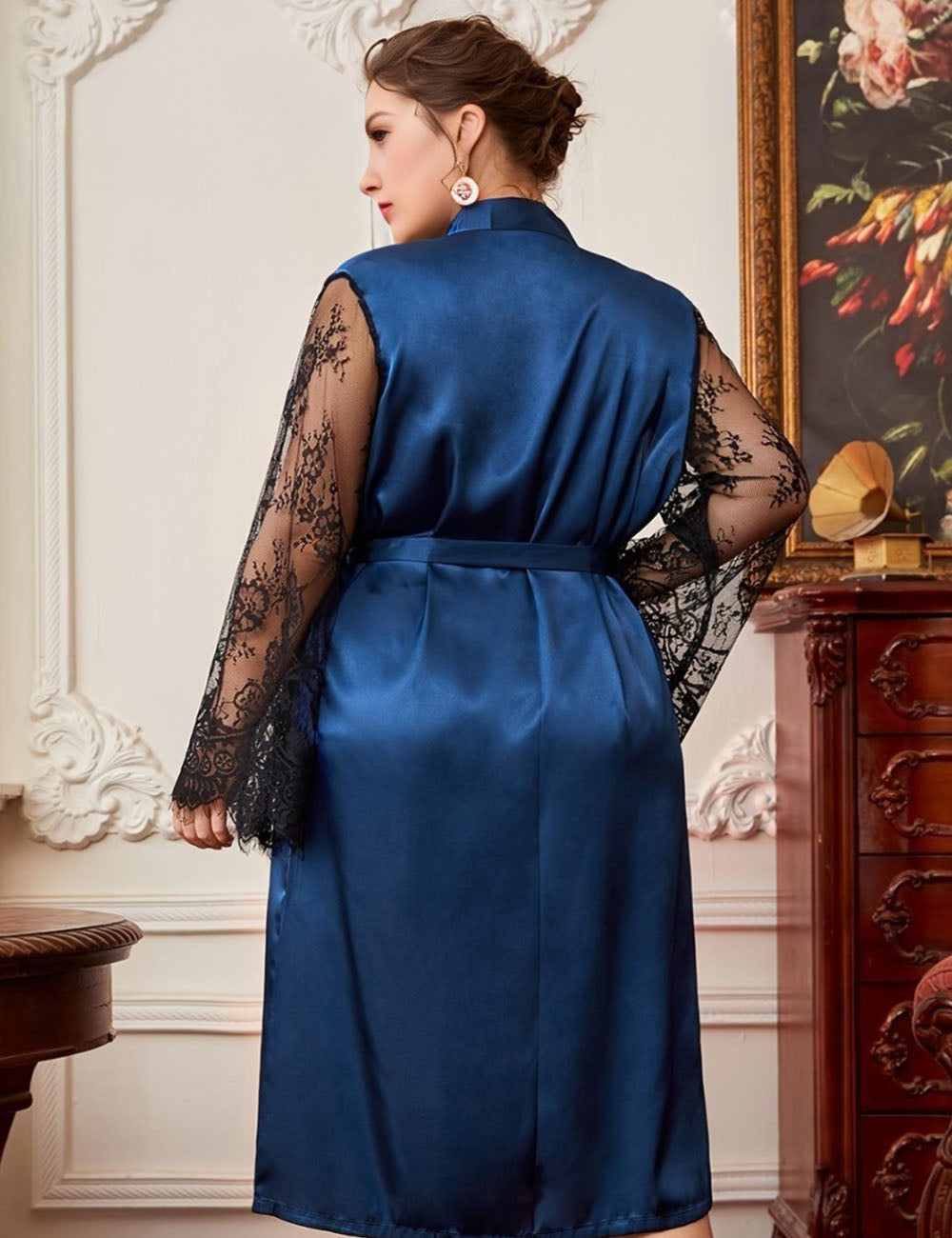 Women_Plus_Size_Lace_Silk_Panel_Robe_PRUSES_5